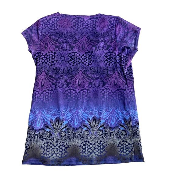Liz Wear V Neck Crossover Top Size M - Picture 2 of 3